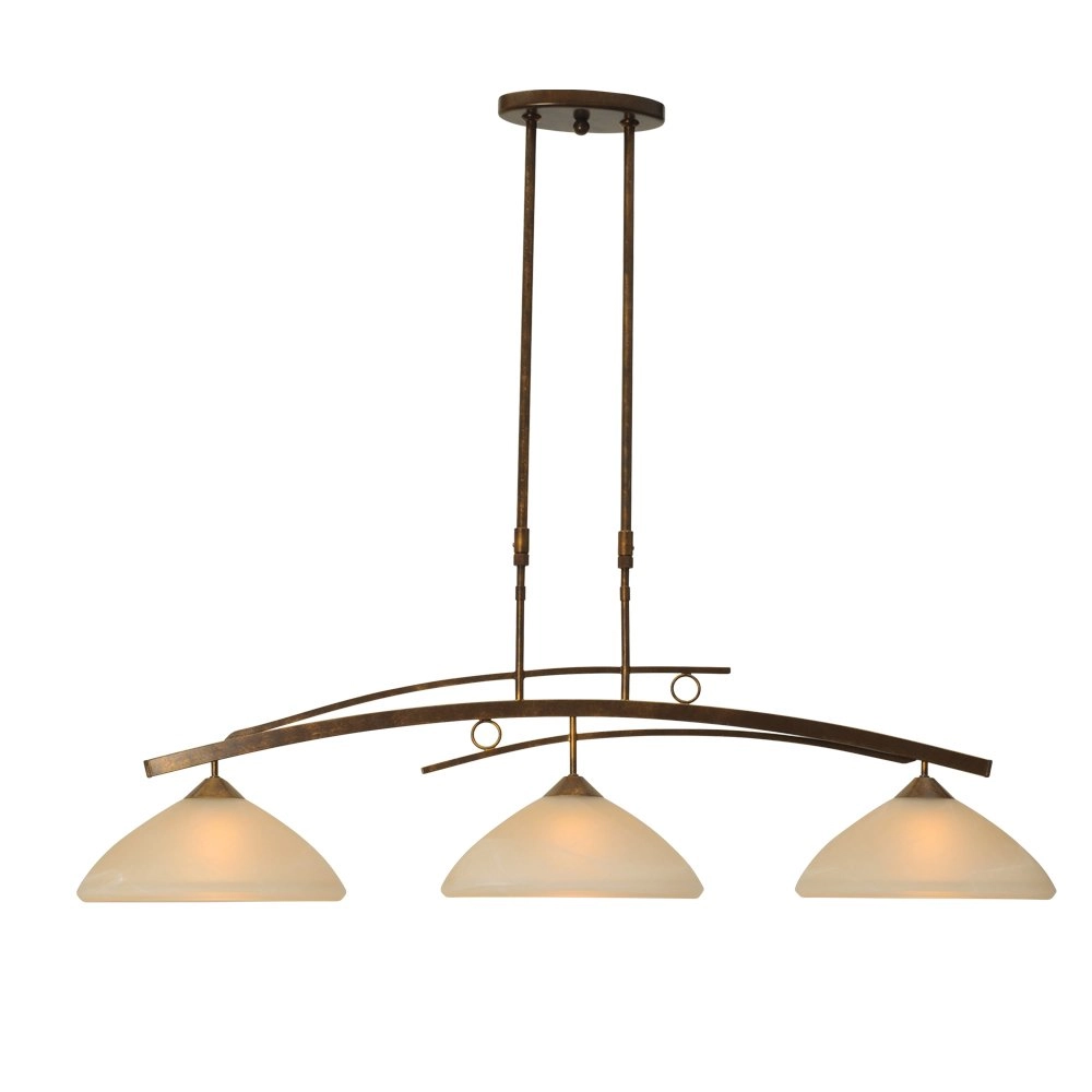 Dining room hanging lamp Bolzano 3-light bronze brown