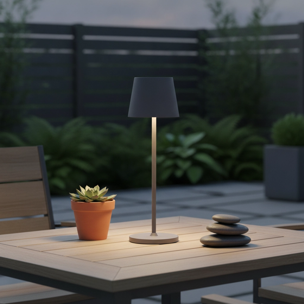 Rechargeable table lamp Seina grey