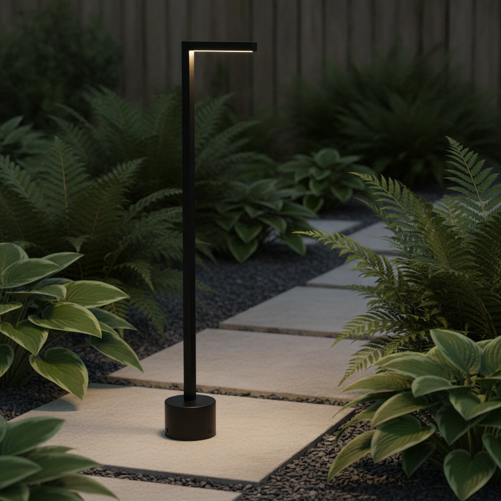 Sleek garden lamp Pipe black 64.5cm
