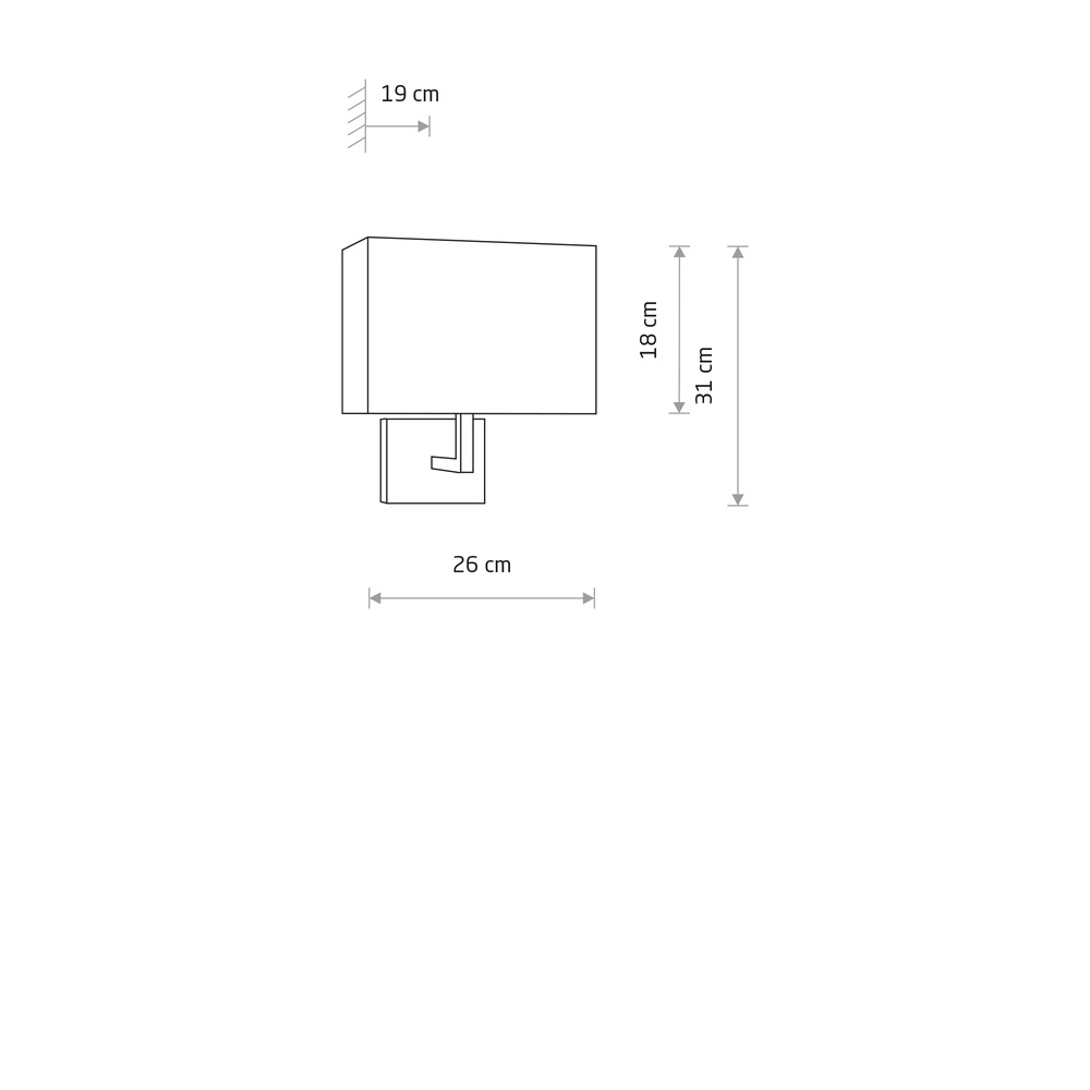 Wall lamp Hotel Mood 26cm cream