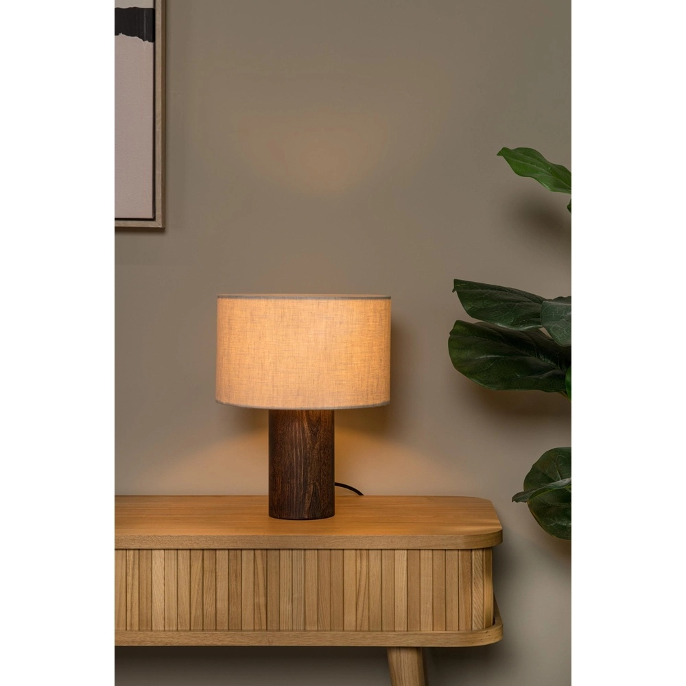 Table lamp Tachina wood E27 Lucide 5411212061515
