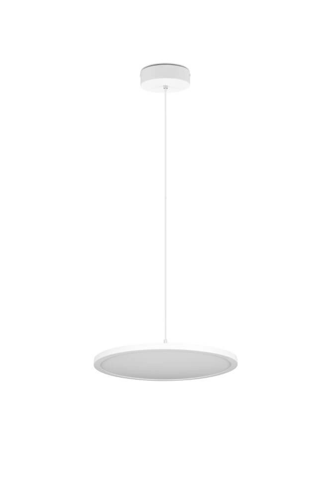 White sleek hanging lamp Tray Ø 40cm