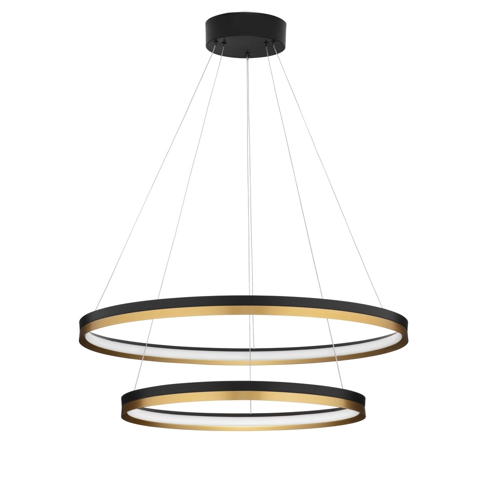 Pendant lamp Cantria black with gold Ø 80cm Lyora 5212017439864