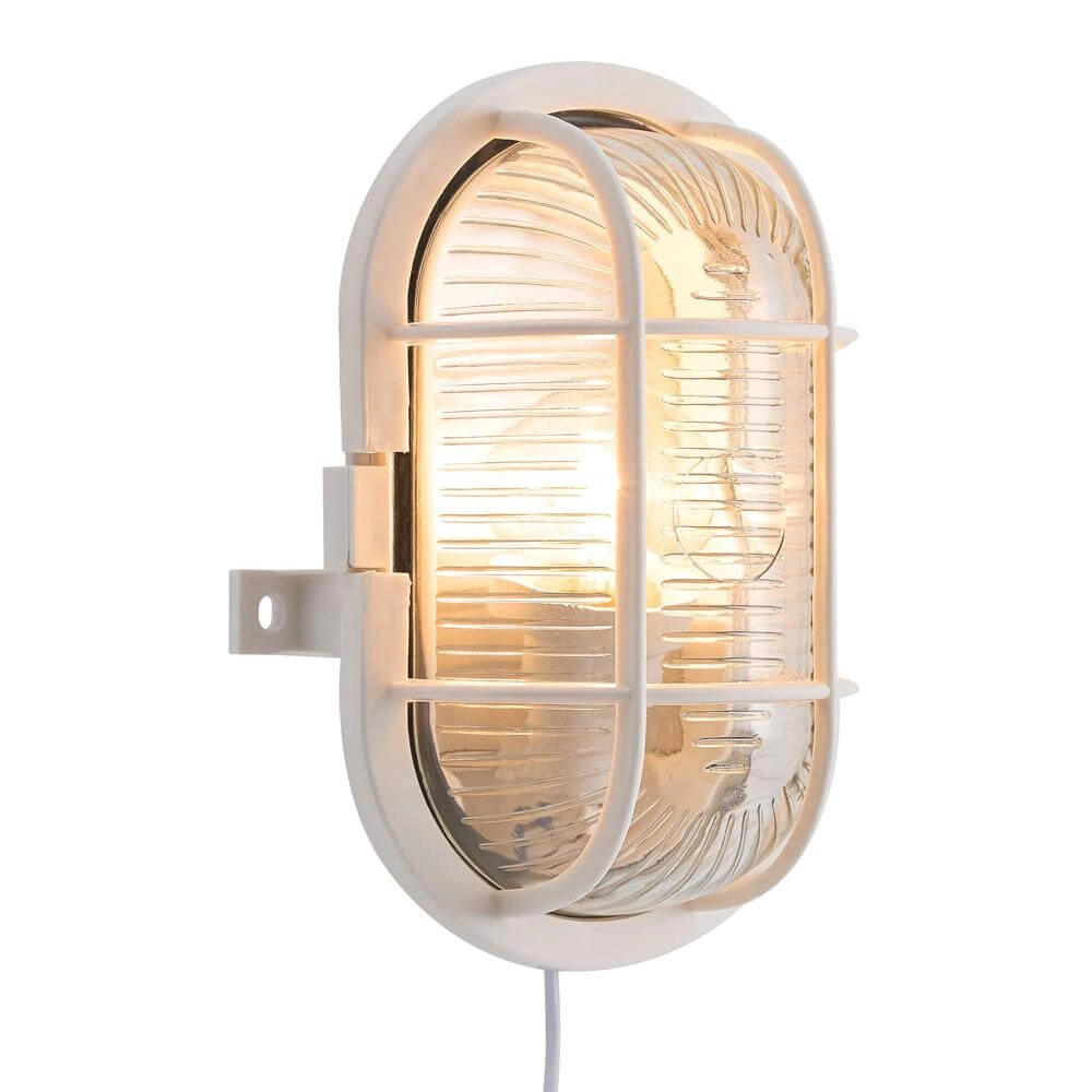 Classic stable lamp Skotlampe white