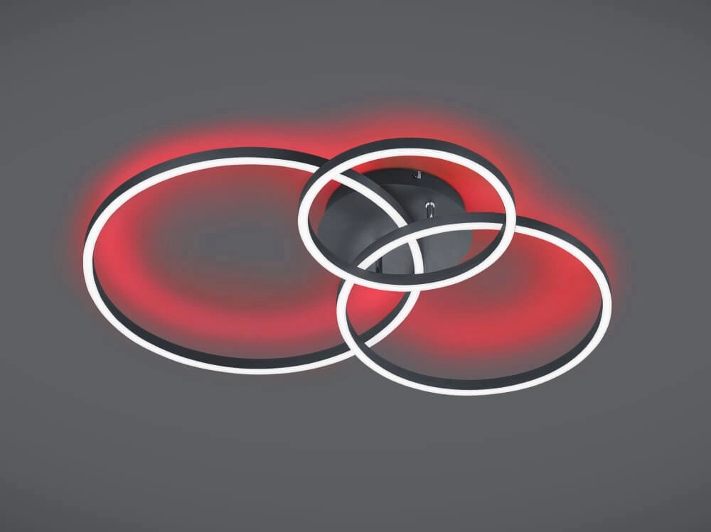 Ceiling lamp Winona 3-ring black Trio 4017807503524