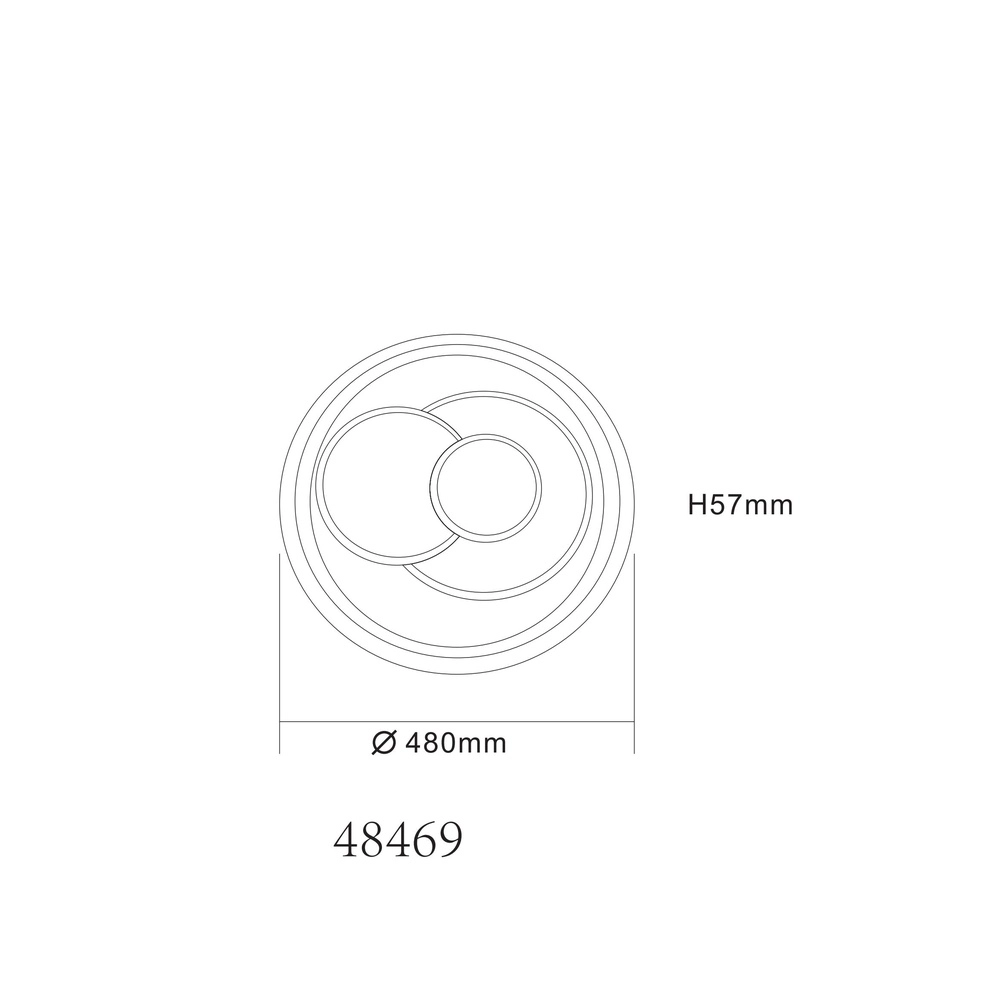 Ceiling lamp Ruiz I white Ø 48cm Globo 9007371533800
