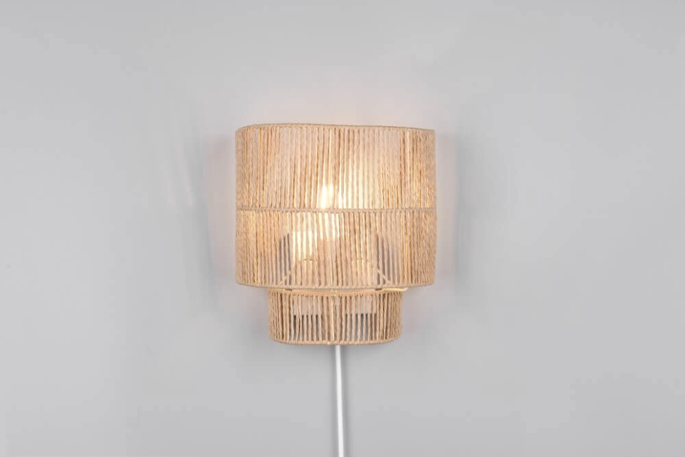 Japandi wall lamp Satna Rattan Trio 4017807636192
