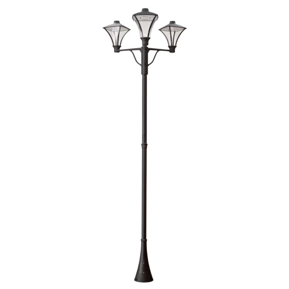 LED garden lamp City Highlight LED - 3-light - 310cm graphite gray