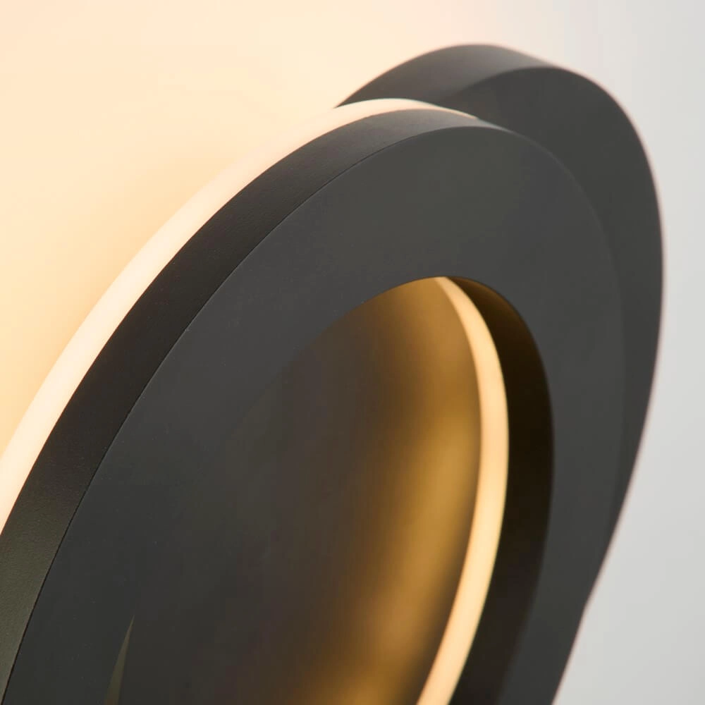 Black wall lamp Hyde Ø 21cm Searchlight 5053423271712