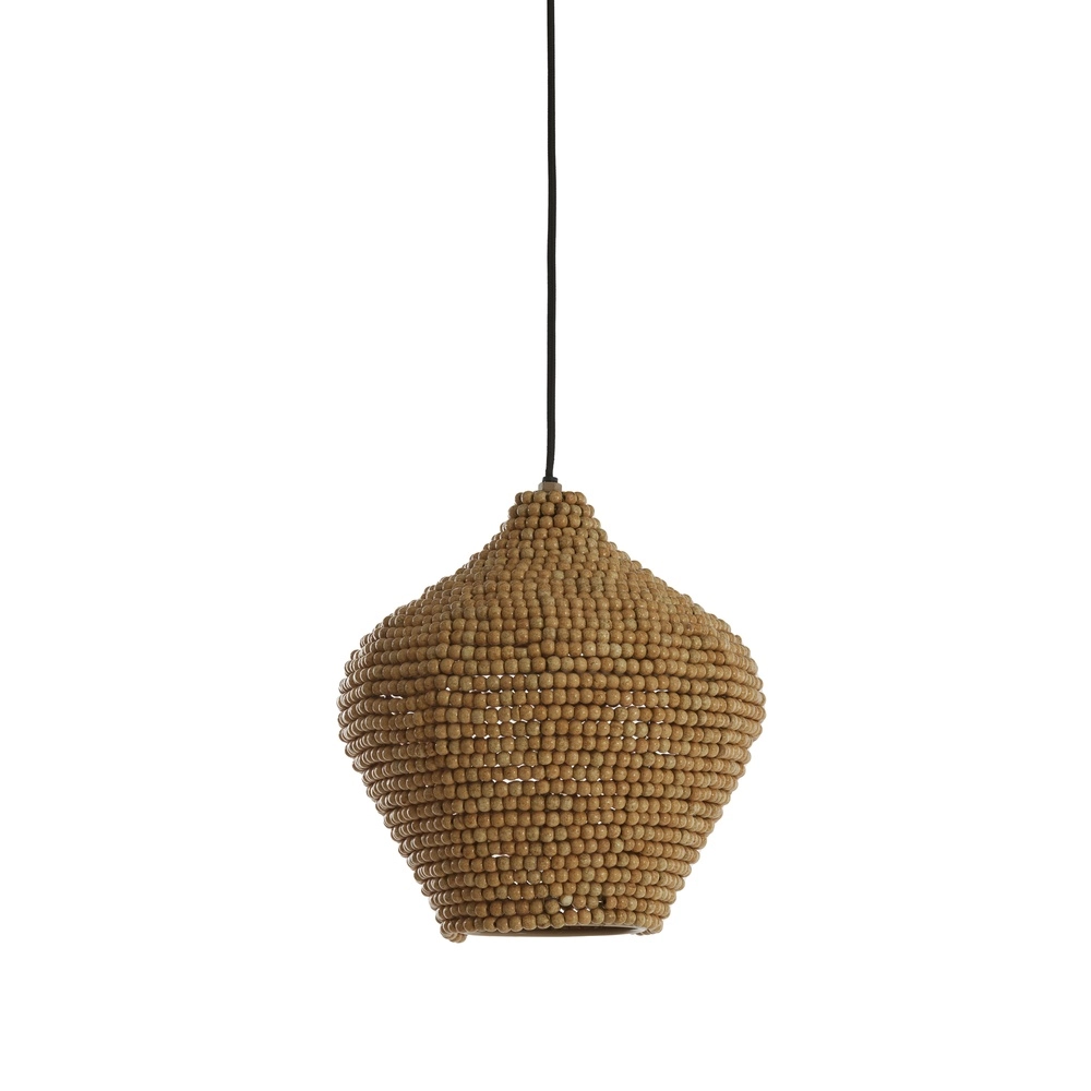Beaded pendant lamp Kalenga Ø 28cm - 1x E27