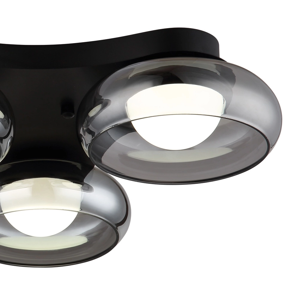 Design ceiling lamp Carlene 4-light black Globo 9007371575176