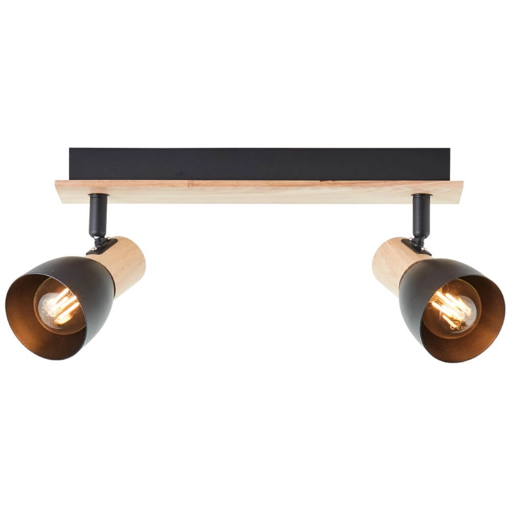 Ceiling light Daintree 2-light black Brilliant 4004353408670
