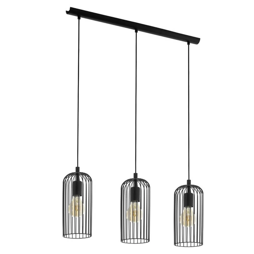 Hanging lamp dining table Roccamena 1 3-light wire lamp