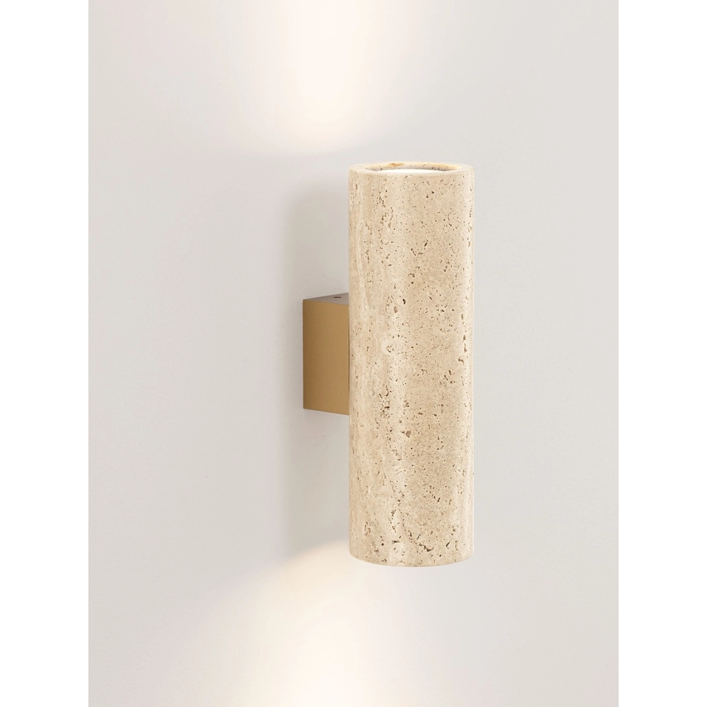 Design wall lamp Olvio sand brown travertine Lyora 5212017495839
