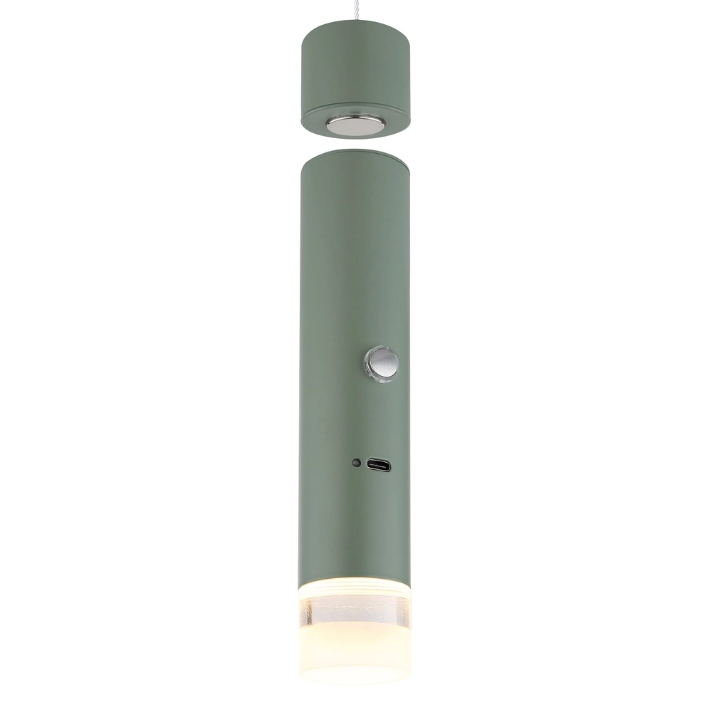 Sleek pendant lamp Pelo Green Globo 9007371569359