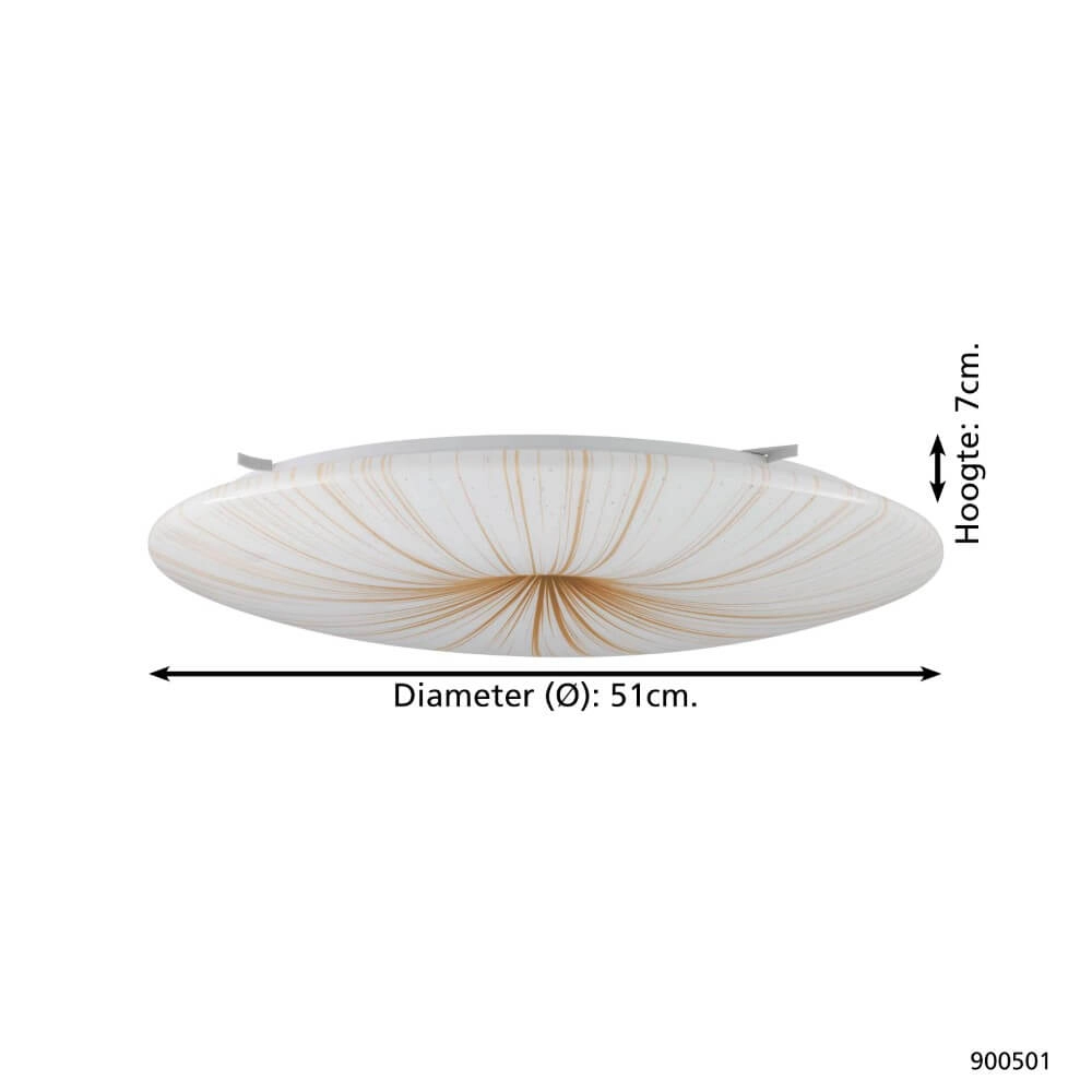 Ceiling lamp with LED Nieves 1 Ø 51cm Eglo 9008606239658