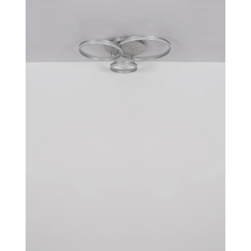 Ceiling lamp Mary silver grey 3-light Globo 9007371519859