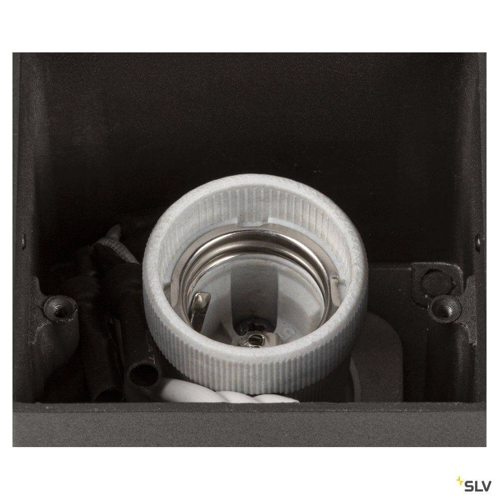 Anthracite outdoor lamp Grafit with sensor square SLV 4024163262705