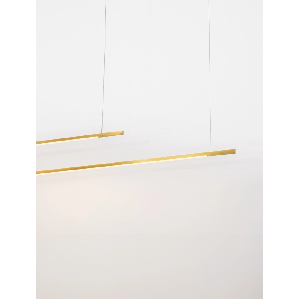 Sleek pendant lamp Brillia gold 161cm Lyora 5212017473806