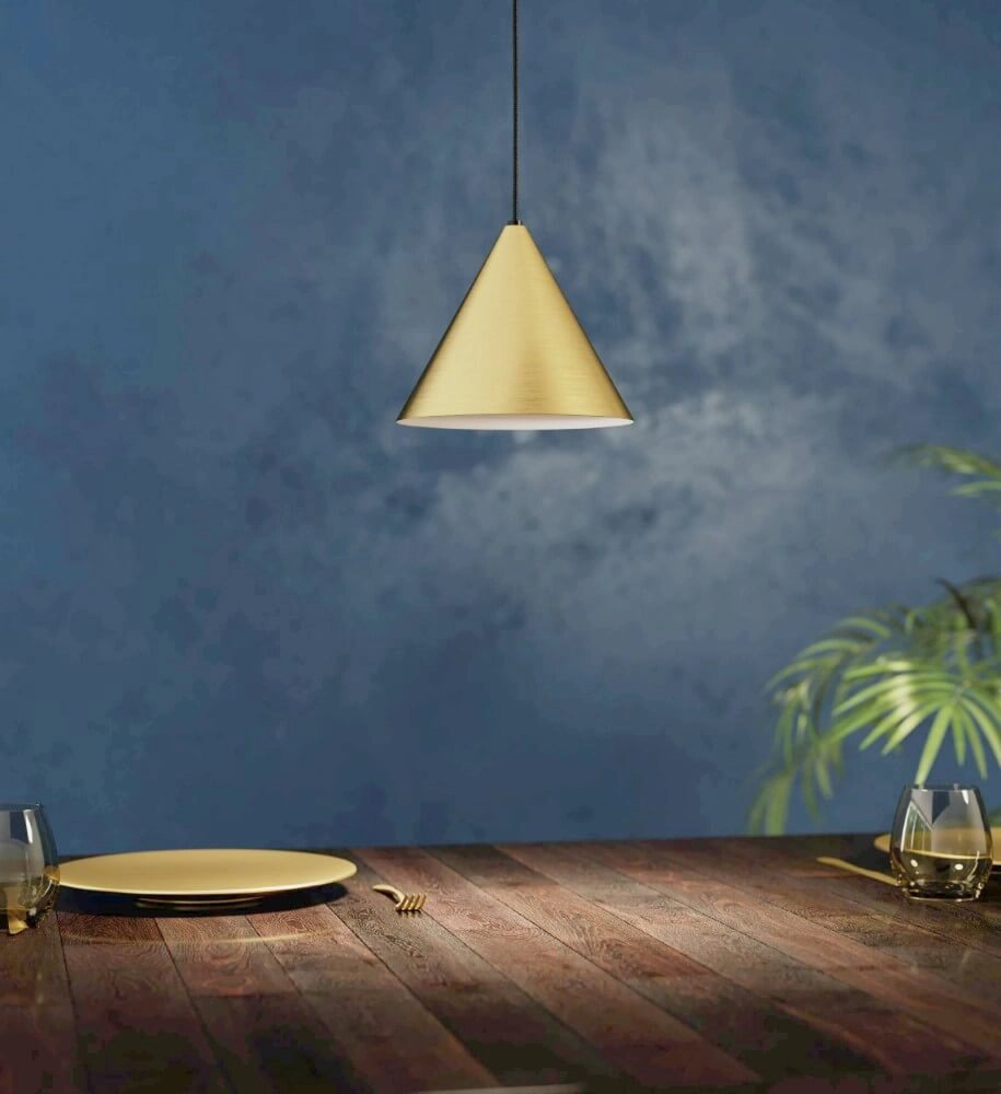 Gold hanging lamp Narices Ø 22cm Eglo 9002759995911