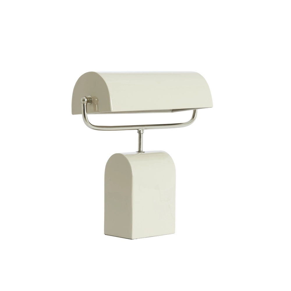 Cream desk lamp Cardona with nickel - 1x E27 Light & Living 8717807816254