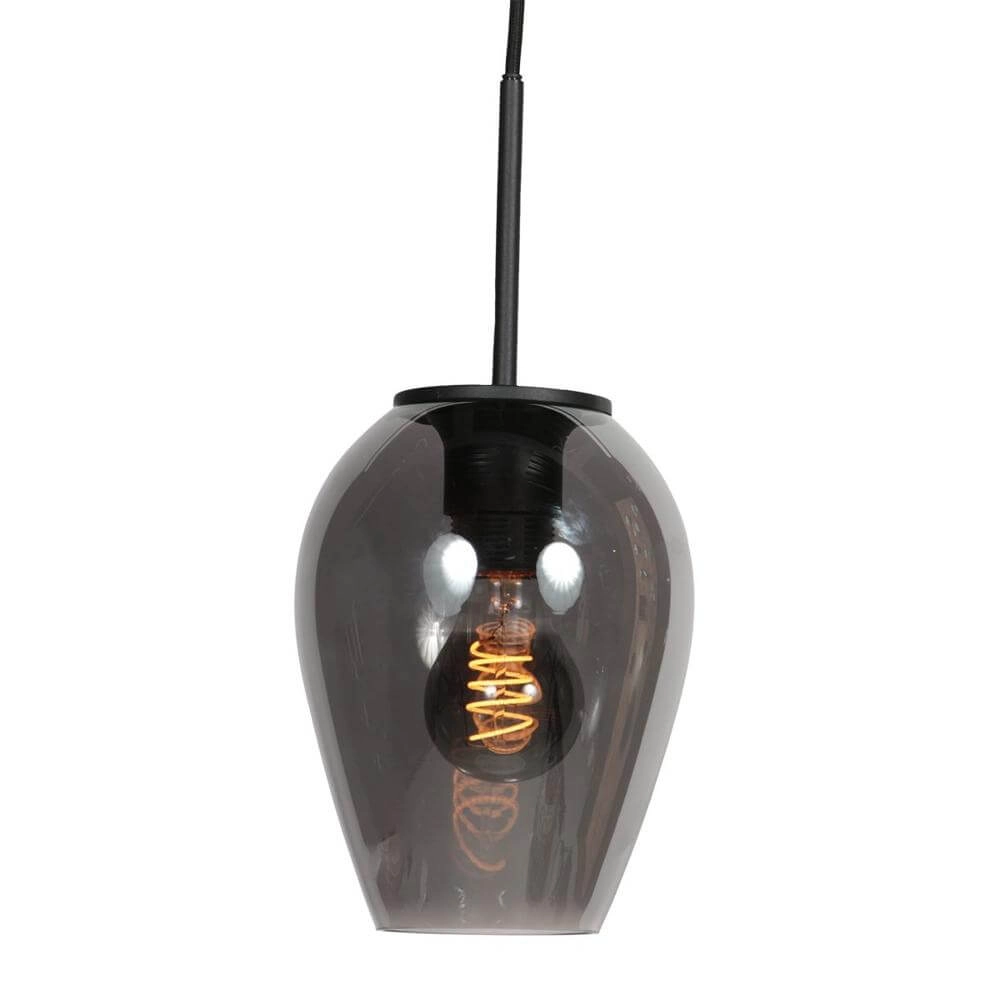 Pendant lamp HaloSwap with 1 smoke glass Ø 15cm Steinhauer 8712746179712