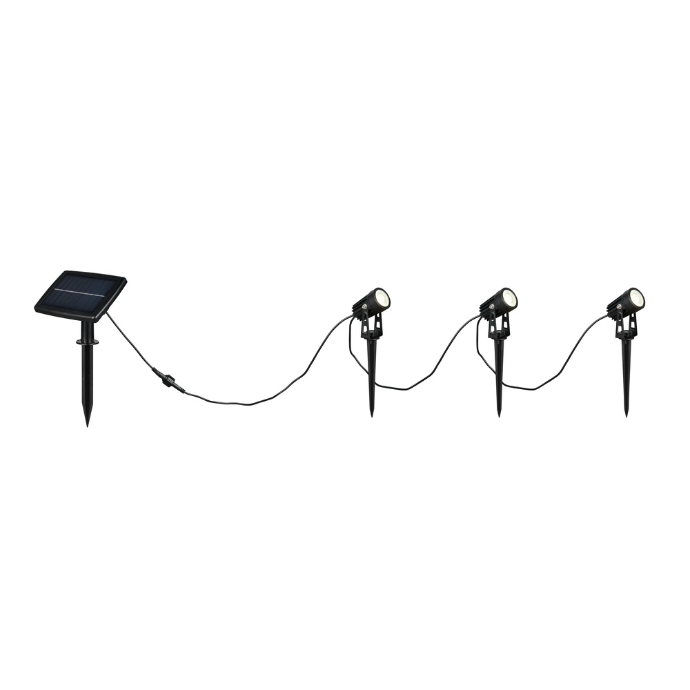 Set of 3 garden spikes Obidos with solar panel