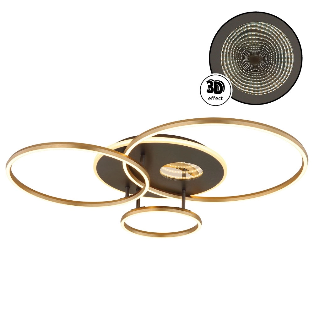 Modern ceiling lamp Invertina gold 90cm Globo 9007371572403