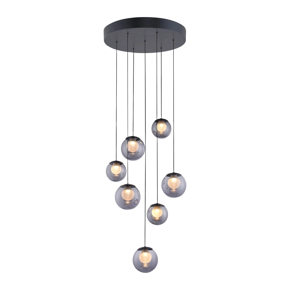 7-light pendant lamp Pure Popup mystic grey Paul Neuhaus 4012248396674