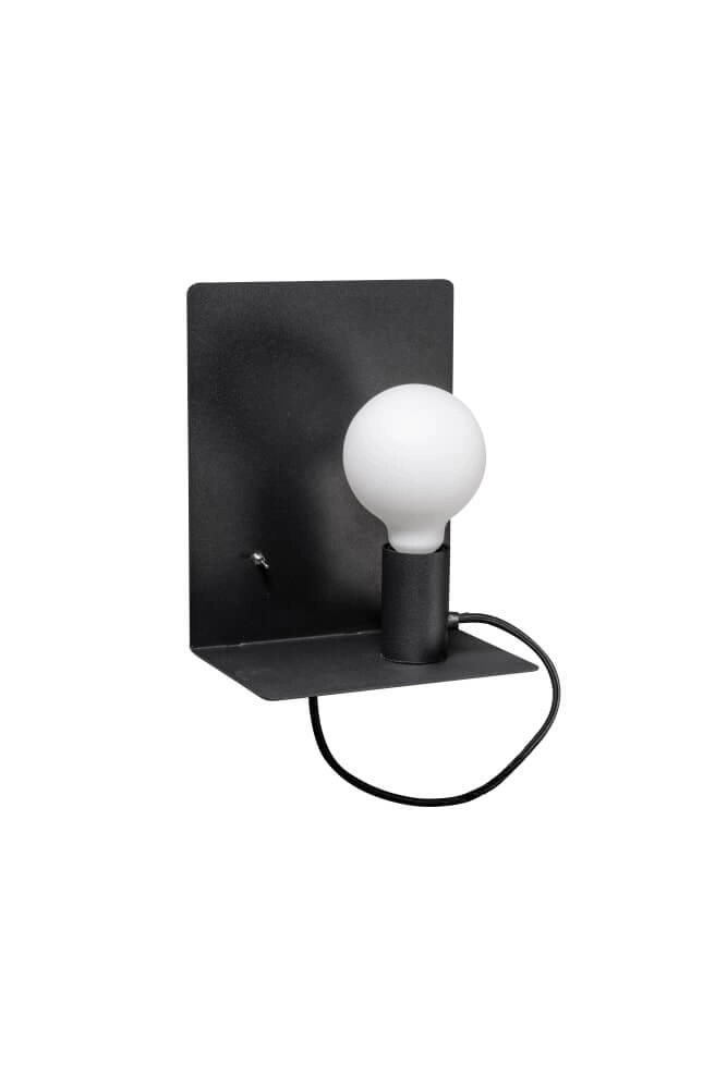 Wall lamp Magneto black with USB connection