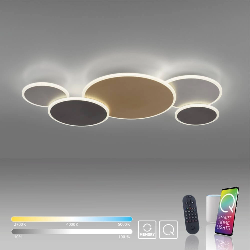 Design wall lamp Q-Piato 85cm Paul Neuhaus 4012248374528