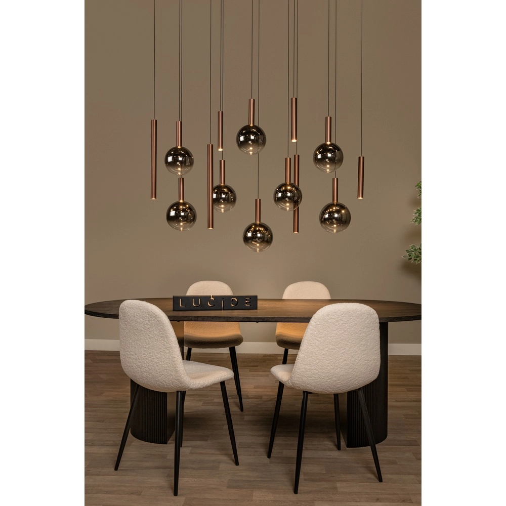 Design vide pendant lamp Jasmine Copper 14-lights Premium by Lucide 5411212741288