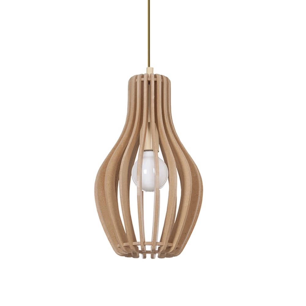 Wooden hanging lamp Ika Ø 24cm