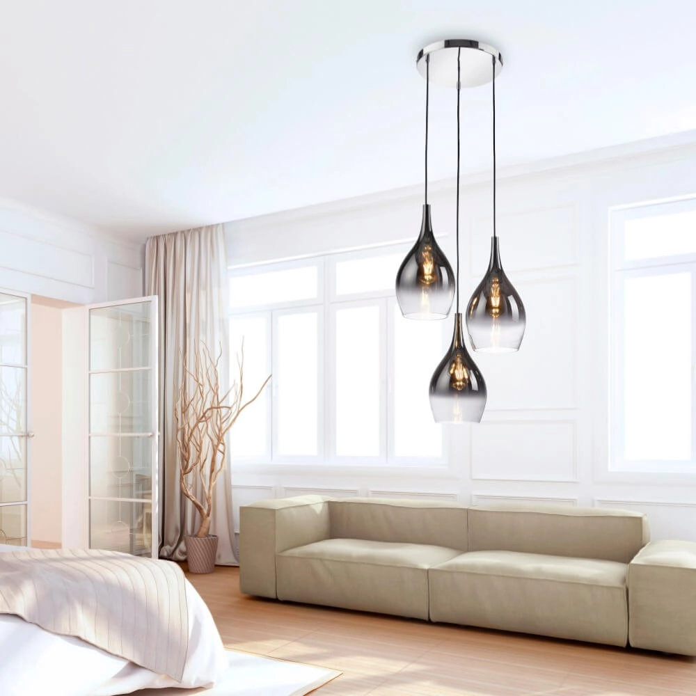 Modern pendant lamp Pilua 3-light round Paul Neuhaus 4012248366097