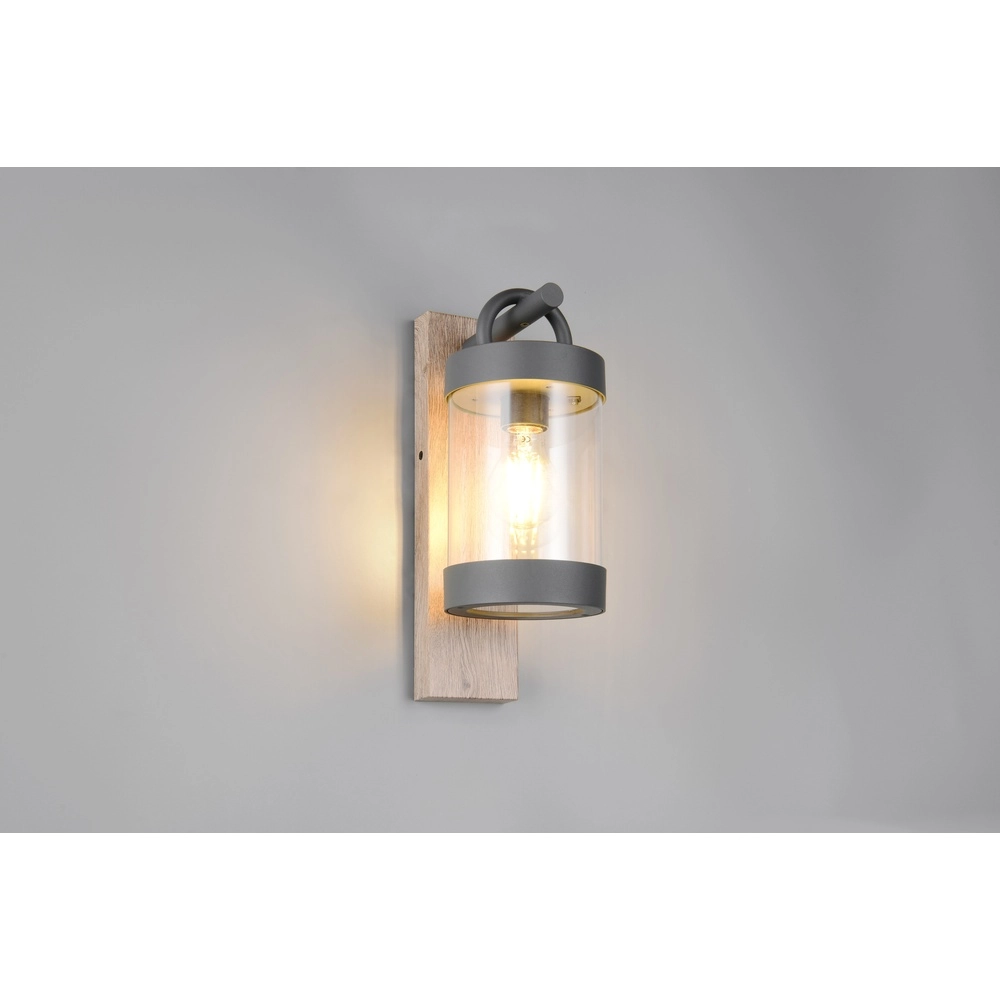 Wall lamp Sambesi Grey with wood Trio 4017807647587