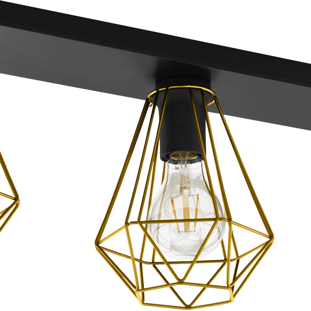 Ceiling light Tarbes 2 black with gold Eglo 9002759436551