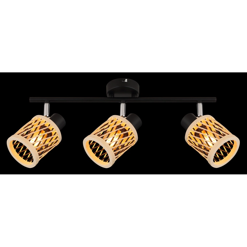 Wall lamp Mali 3-light black with caps Globo 9007371533718