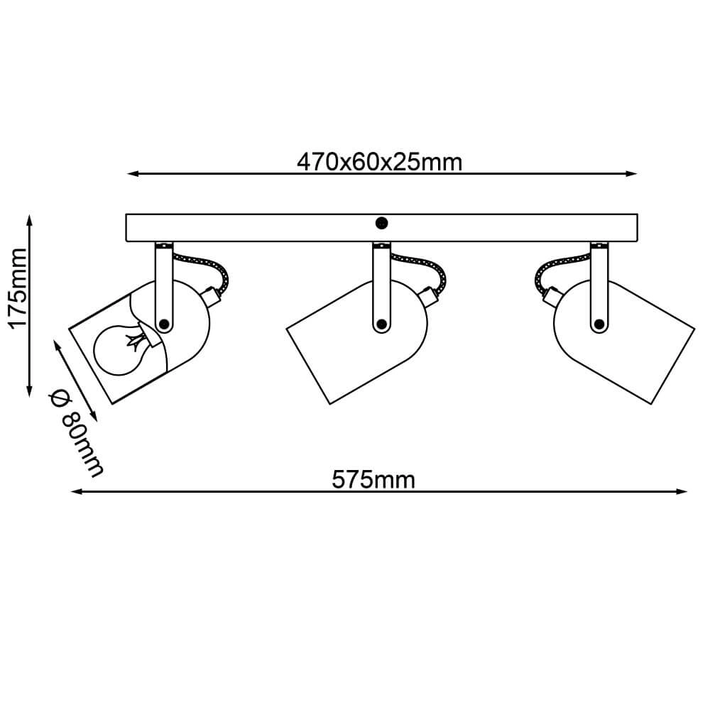 Ceiling light Tronte 3-light Brilliant 4004353411366