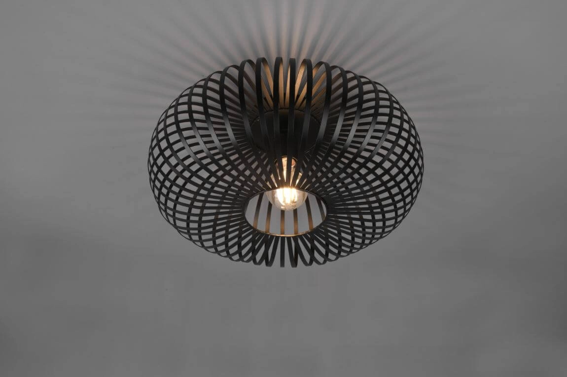 Black ceiling lamp Johann Ø 40cm Trio 4017807504170