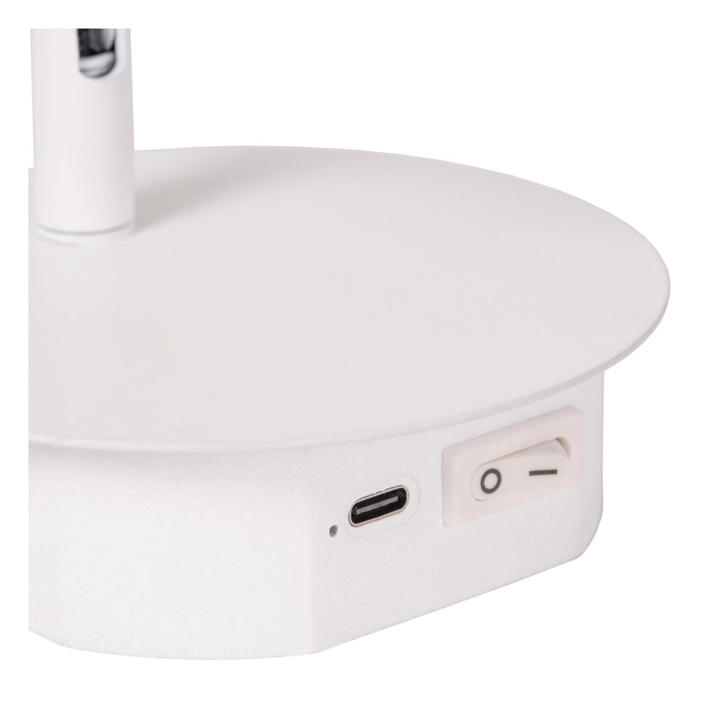 Magnetic wall light Jolijn Rechargeable White Bedside Lamp Lucide 5411212772367