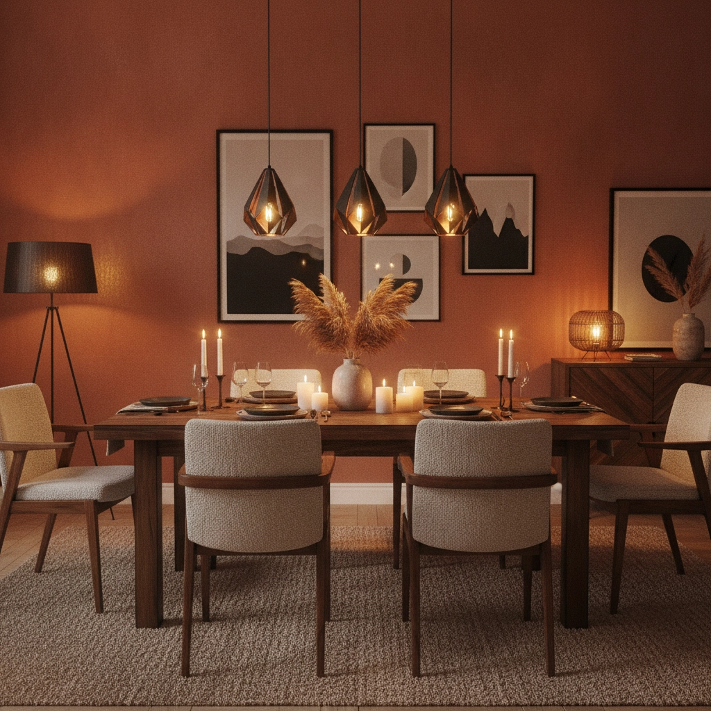 Pendant lamp Carlton 1 black with copper