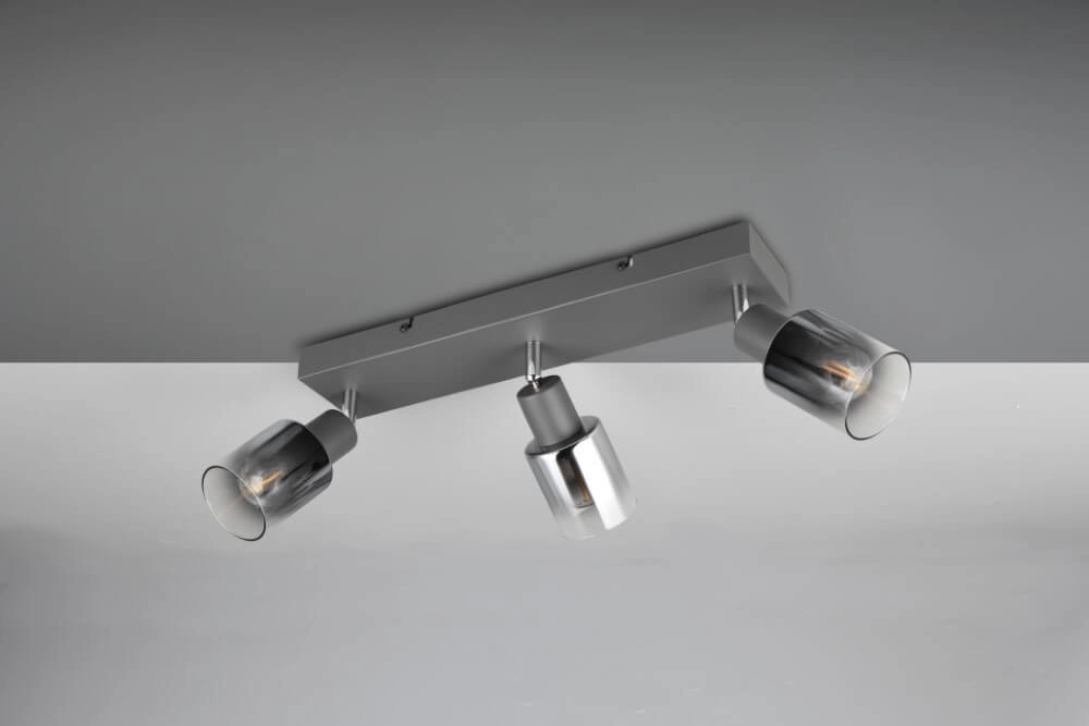 3-light ceiling lamp Cadiz black Trio 4017807615777