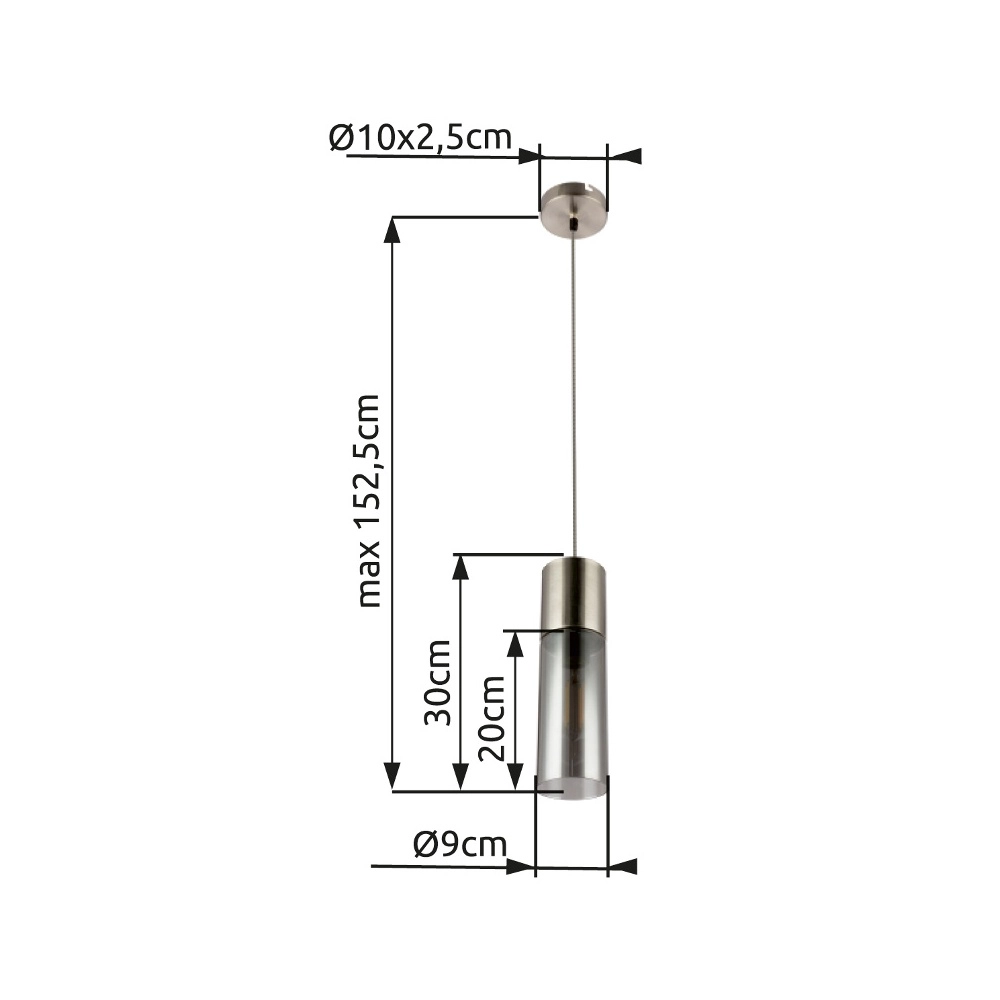 Pendant lamp Annika Nickel design Globo 9007371370207