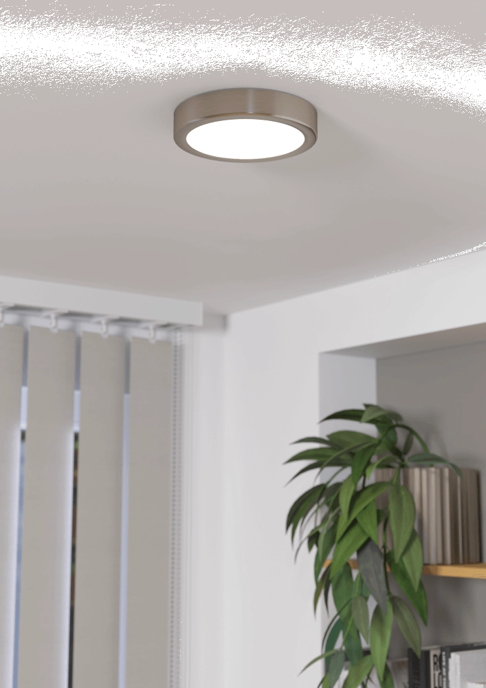Stainless steel ceiling lamp Fueva 5 Ø 16cm Eglo 9008606244836