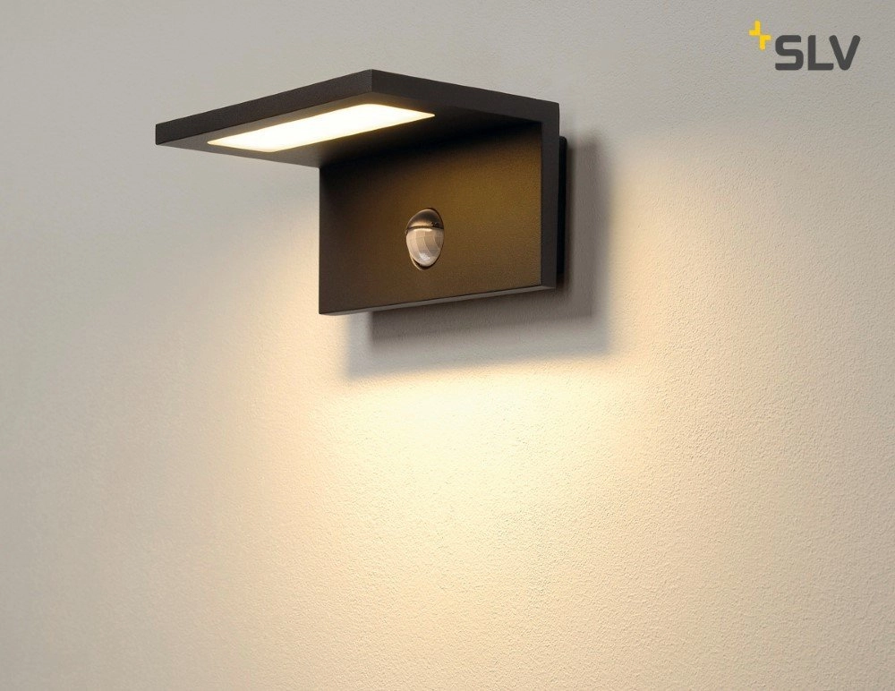 Wall lamp Led Sensor with motion sensor black SLV 4024163221986