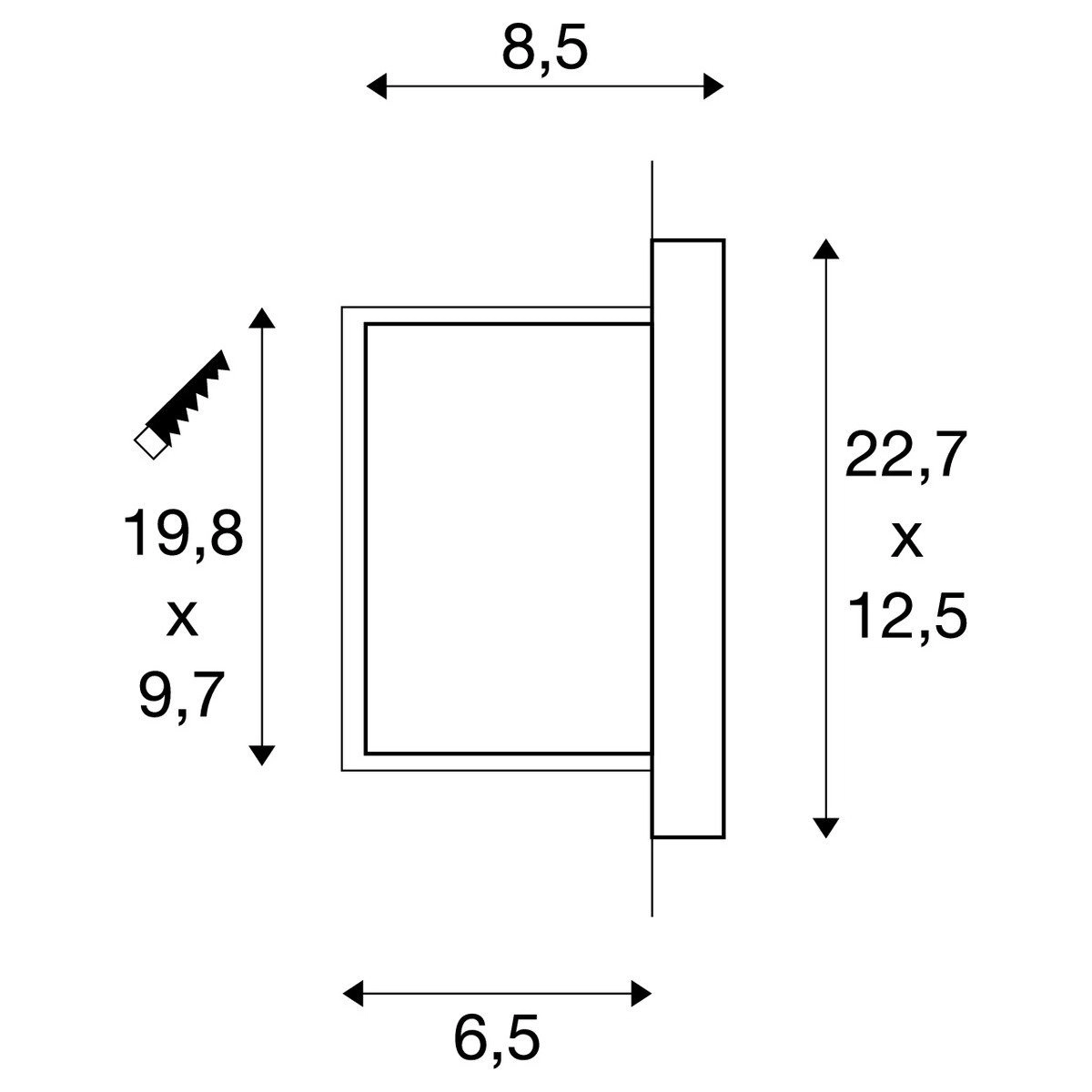 Recessed light Brick Downunder E14 for outdoors SLV 4024163090445