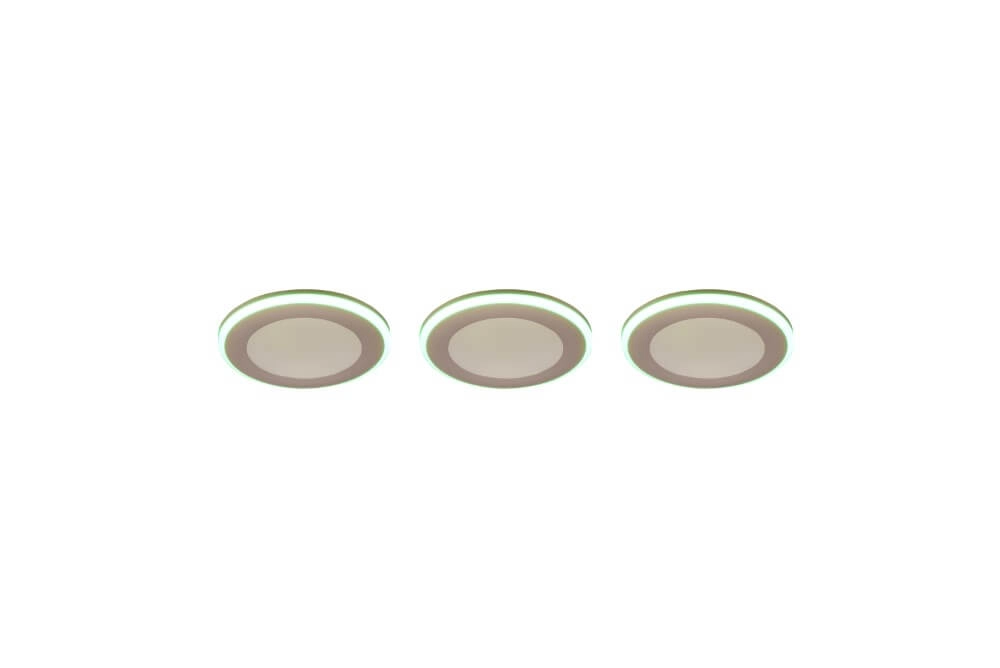 White recessed spotlights Argus set of 3