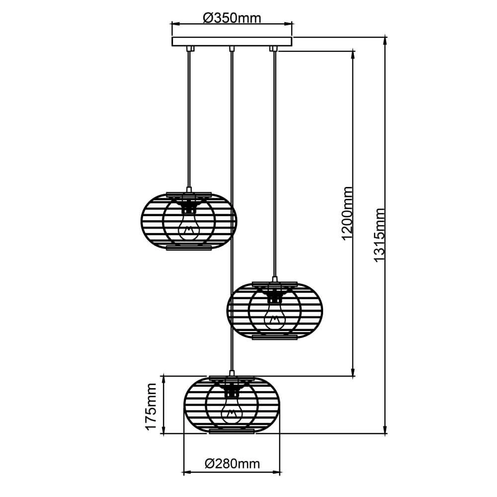 Rattan vide pendant lamp Woodball Brilliant 4004353413803
