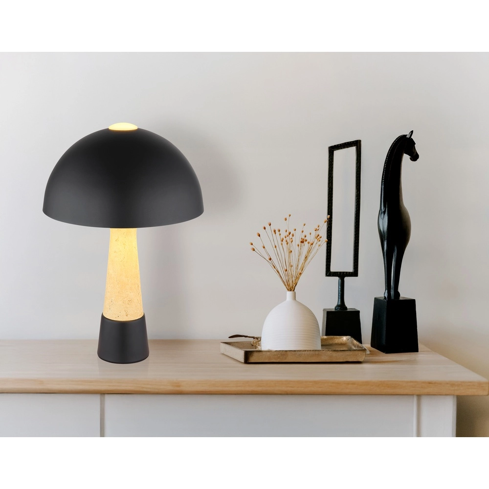 Unique table lamp Paulin Ø 25cm black Globo 9007371573059