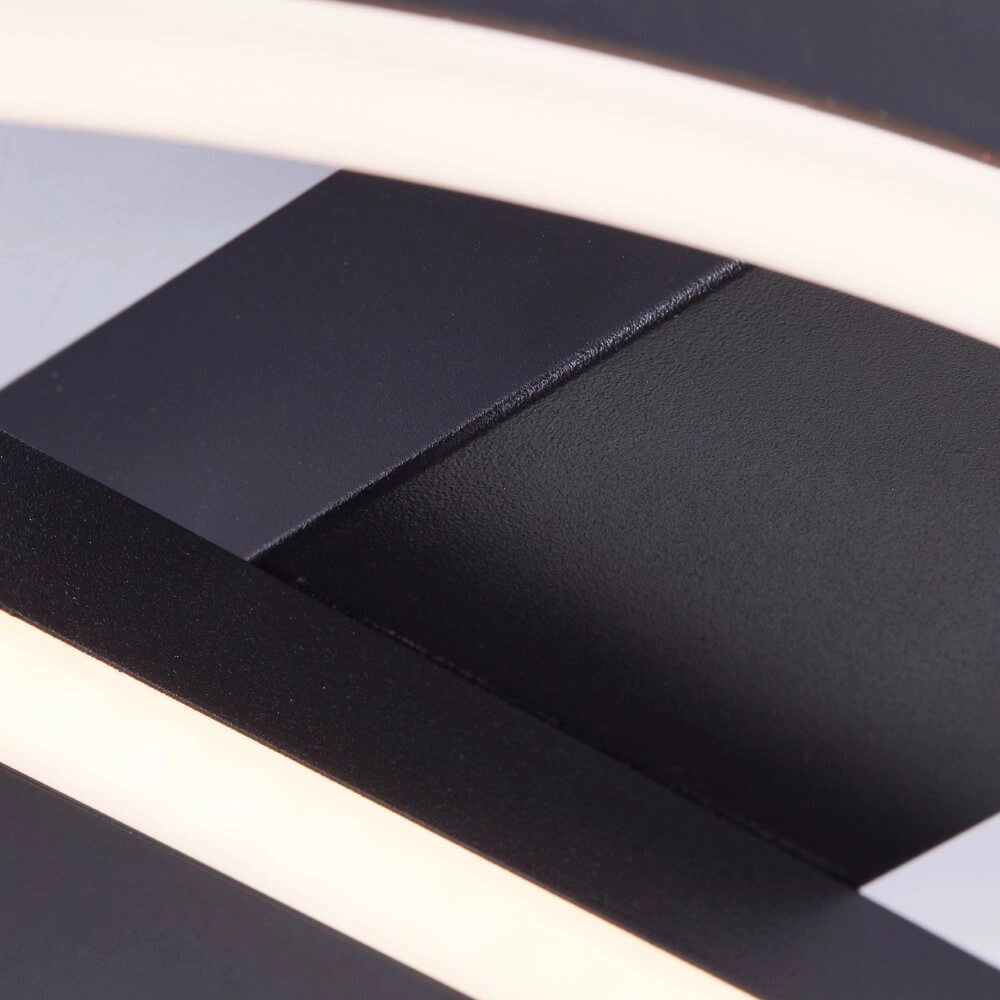 Ceiling light Maureen Ø 37cm with black square Brilliant 4004353420085
